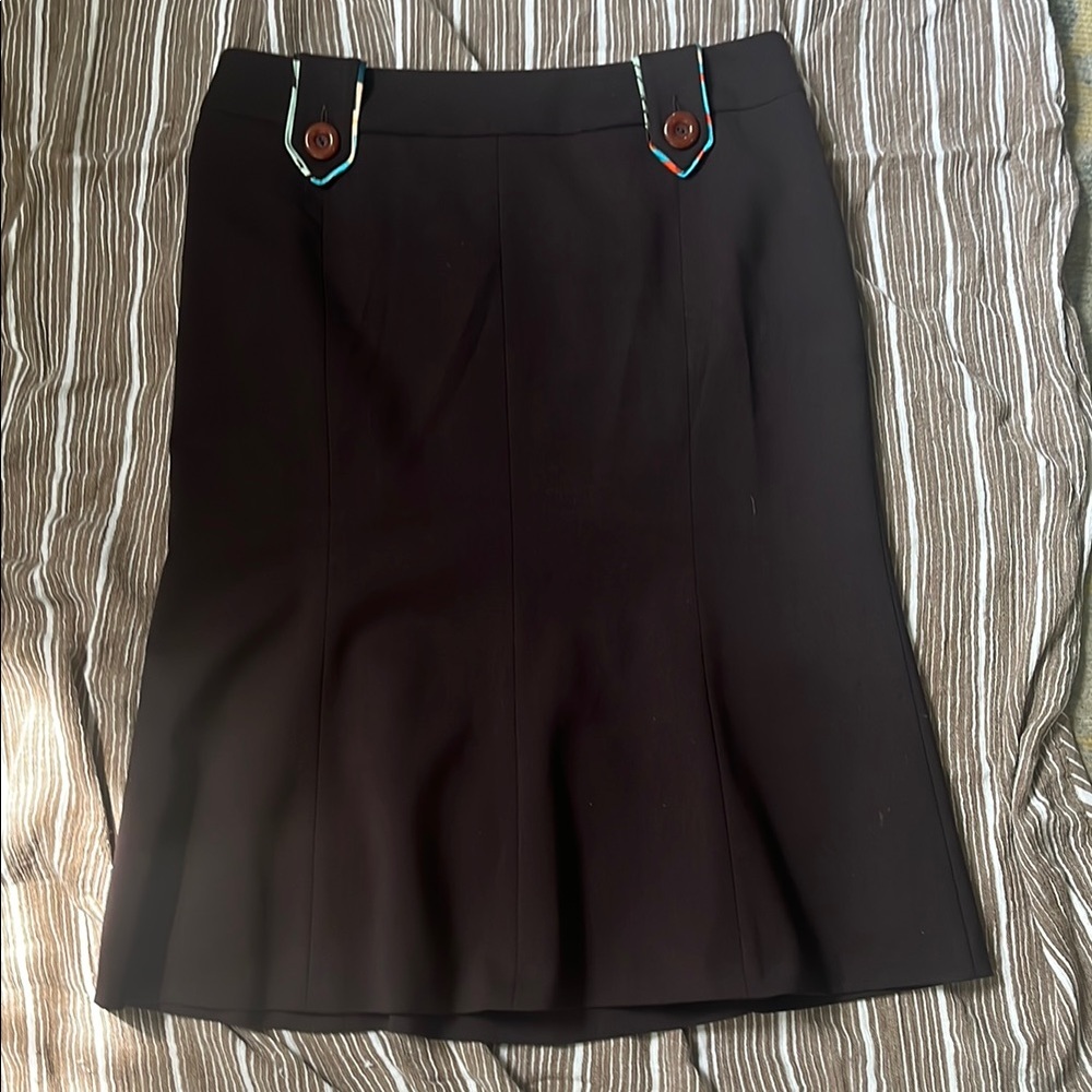 Missoni Black A-Line Pleated Skirt for Work